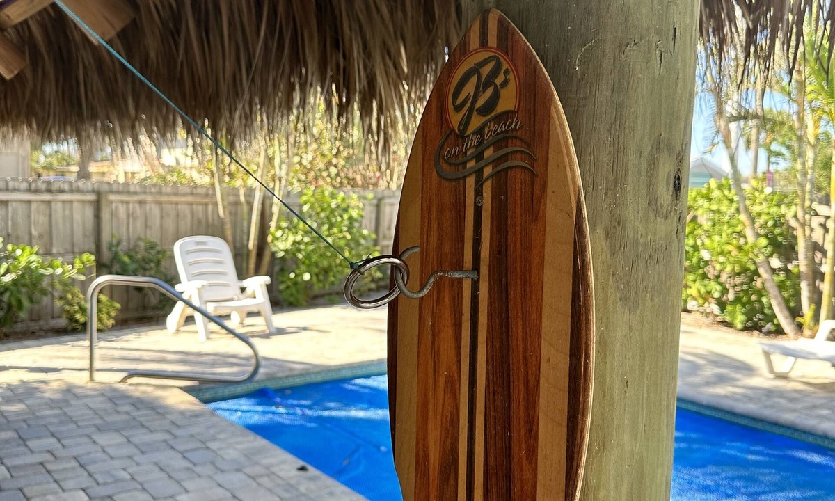 Port Canaveral House | Private Beach House Oasis! Heated Pool, Spa, Tiki hut, Ocean few houses away