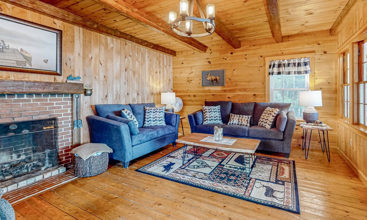Dexter Cabin | Rustic, lakefront cabin with floating dock, firepit & fireplace - dog-friendly