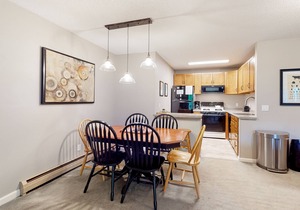 Lovely mountain condo with pool, fireplace & cable- near skiing