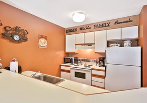Ski-in/out condo near ski school with washer/dryer, fast WiFi, & mountain views