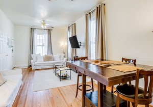 Triplex steps from beach - each home has central AC, full kitchen & private W/D