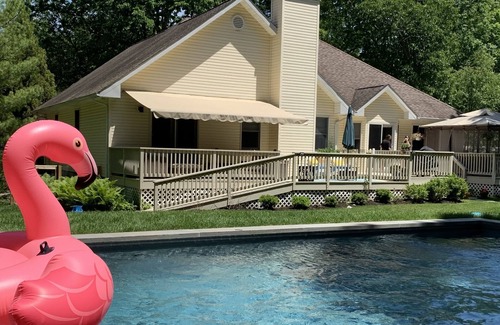 Silver Beach House | 5 minute walk to Crab Creek Beach.nLarge yard and pool for family fun.