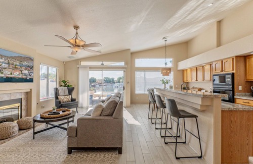 Arrowhead Lakes House | Lakefront Home complete with Mountain Views, Pool, Putting Green & Paddle Boat!