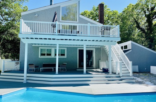 Northwest Harbor House | Serene East Hampton Retreat with Heated Pool. Walk to Sammy’s beach!