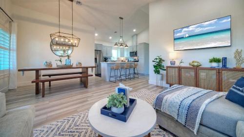 Shibui Sands House | Sleeps 24 2 Homes Walk to the Beach Private Pools Fire Pit Modern Design