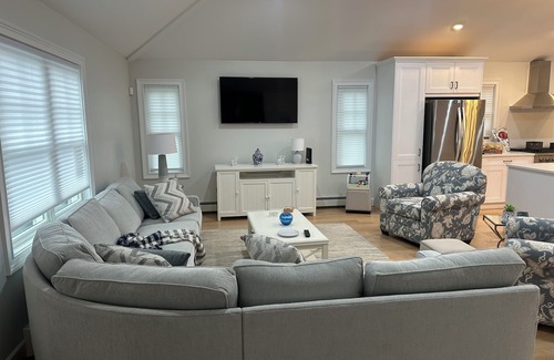 East Quogue House | Tranquil 4-bedroom house with AC in East Quogue. Covered patio.