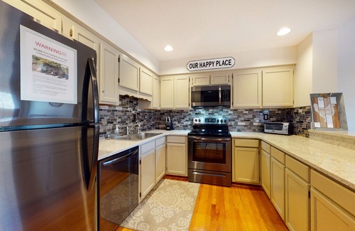 Lake Lure Condo | Tranquil home near the lake with two furnished decks, fast WiFi, and fireplace