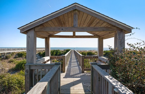 Caswell Beach House | Turtle Watch Too: Spacious Oceanfront Home with Elevator, Accessible Bathroom