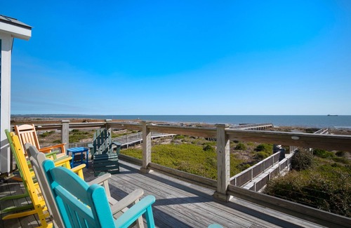 Caswell Beach House | Turtle Watch Too: Spacious Oceanfront Home with Elevator, Accessible Bathroom