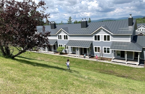 East Burke Condo | 2 bedroom condo right on Burke Mountain! Ski or bike right from the door!