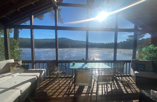 Lake Luzerne-Hadley Cottage | Adirondacks Lakefront Relaxation: Waterfront A-frame Cottage on Lake Luzerne!