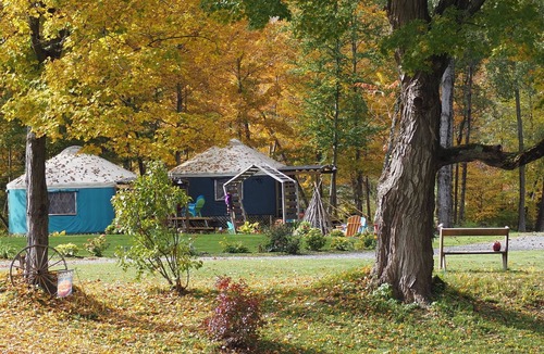 South Hartford RV Rental | Andelyn Farm Honey Bee Yurt. A Unique Glamping Experience in Up-State New York