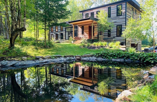 East Burke House | Architectural Gem country home with pickleball court.