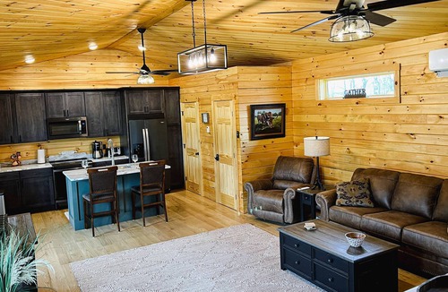 Chittenden County House | Charming getaway for two with fast WiFi, full kitchen, deck, & shared firepit