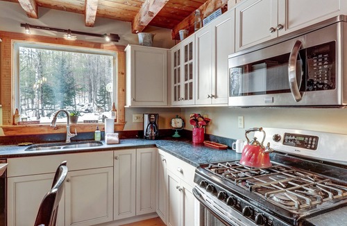 Cavendish House | Classic home with private hot tub, deck, & wood stove - near Okemo Mountain