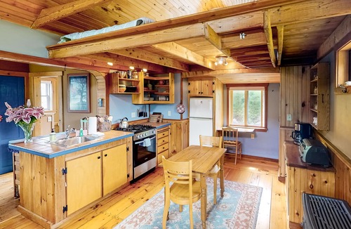 Northfield Apartment | Cozy studio cabin with free WiFi, gas fireplace, and patio