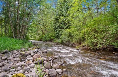 Paradise Estates House | Creekside Cabin with Hot Tub-Fireplace-Pool Table