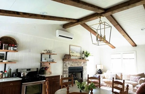 Bedford Cottage | Creekside With Hot Tub, Gas Fireplace, Fishing, Minutes to Downtown and Omni Spa