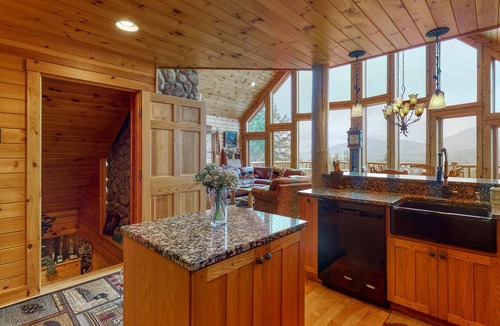 Sunday River Area House | Dog-Friendly Lodge w/ 180-Degree Mountain View, Large Deck, & PetSafe Dog Fence