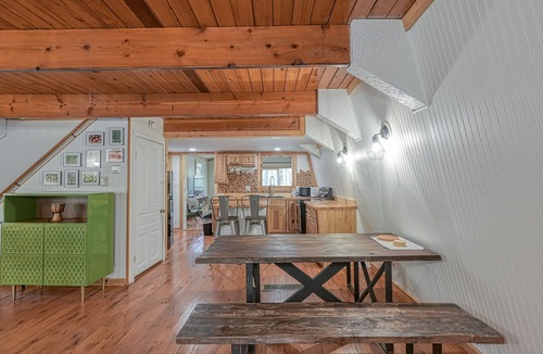 Crellin Cabin | Dog-friendly secluded cabin with hot tub, firepit, lawn games, & great deck