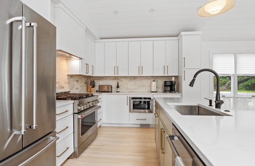 Cutchogue House | Elevated North Fork Escape with Chic Interiors and Private Poolside Oasis -.