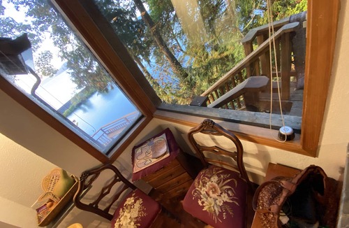 Harbour Pointe House | Enjoy big Salish Sea views in a hand hewn tree-like home on Picnic Point Lake