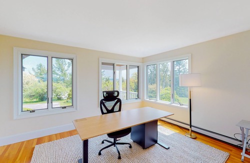 Charlotte House | Gorgeous home with amazing lake views, fireplace, firepit, hot tub, & balcony