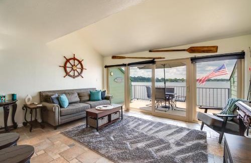 Seven Coves Apartment | Lake Conroe Condo Balcony, Views and Pool Access!
