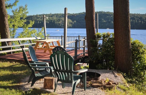 Barnstead Cabin | Lakefront Cabin with Private Dock & Stunning Views