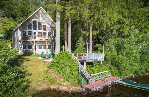 Barnstead Cabin | Lakefront Cabin with Private Dock & Stunning Views