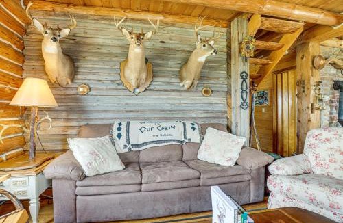 Hornell House | Log Cabin with Pond and Trail Access in Almond!