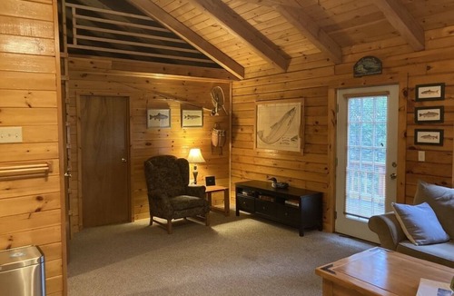 Chestertown Cabin | Loon Lake Log Cabin with canoe and kayaks, fire pit, and game room!