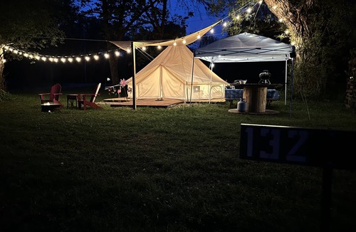 Black Creek RV Rental | Luxurious Bell Tent on Ischua Creek at Campground Adventures