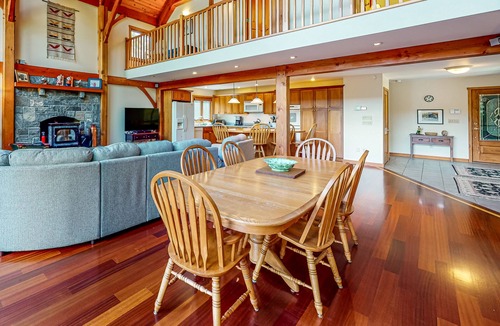 Ludlow House | Mountain-view house with hot tub, AC & amazing views, near Okemo Resort & skiing