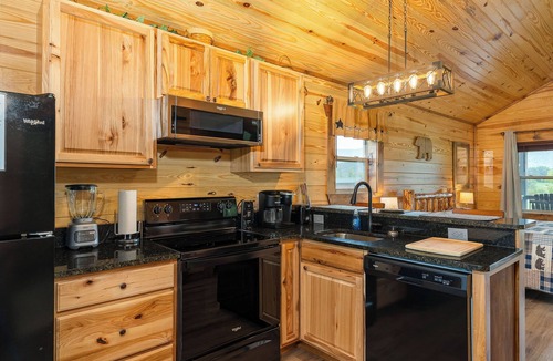 Stanley Cabin | New Romantic LURAY Couples Log Cabin #3 Hot Tub Stone Fireplace Mountain Viewn