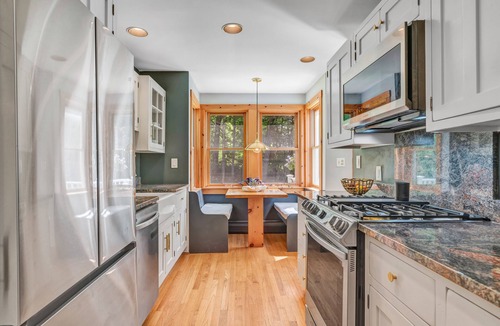 Woodstock House | NEW Vermont Luxury in Woodstock Village: Private Home, Pond & Mountain Views