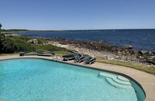 Kennebunkport House | Oceanfront Estate with Private Heated Pool, Tennis Court and Direct Beach Access