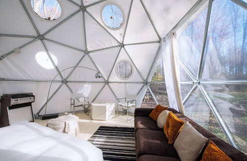 Woodridge RV Rental | Outlier Inn Small Dome on Farm Upstate Catskills