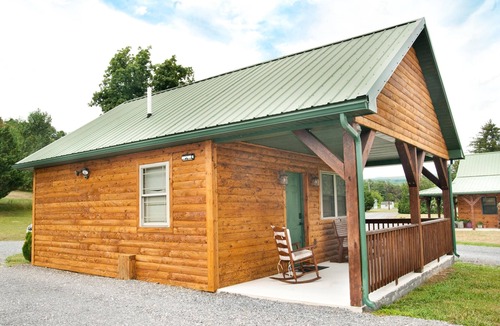 Flintstone Ski Chalet | Private cabin with two full beds. ADA accessible.