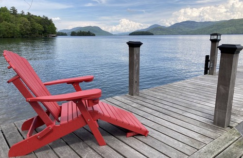 Diamond Point House | Private Lakefront Home on Lake George w/private dock, sleeps 16