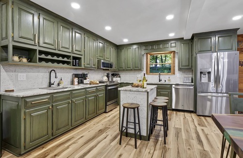 Mount Airy Cabin | Private Luxe Riverfront Cabin: Pool; Hot Tub; Fire pit; Game Room; Disc Golf