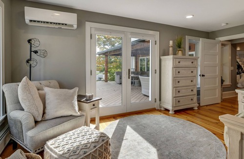 Chittenden County House | Renovated historic home with decks, game room, wet bar, washer/dryer, & firepit