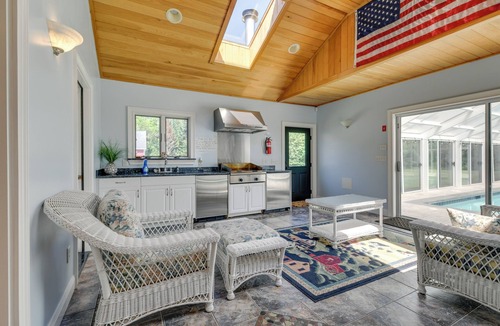 East Calais House | Secluded Family Getaway Near Stowe: Deck & Hot Tub