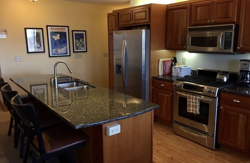North Troy Condo | Spacious ski-in, ski-out 2-BR Jay Peak Village Condo, right on trail. A/C incl.!
