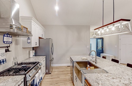 Wirtz House | Stunning lakefront oasis with a kayak, large deck, games, & tranquil views