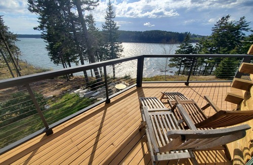 Roque Bluffs Cabin | Sunset Cabin by the Sea: Log cabin w/stunning ocean views. Unwind in paradise!