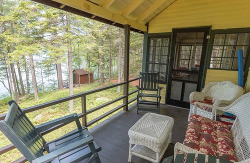 Hanover Cottage | “Sunset Lodge” a Maine lakefront cottage with charming guest house
