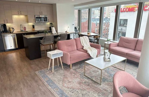 Theatre District Apartment | Upscale Central 2BR Condo with Gym & Parking near Boston Common, MGH & TUFTS!