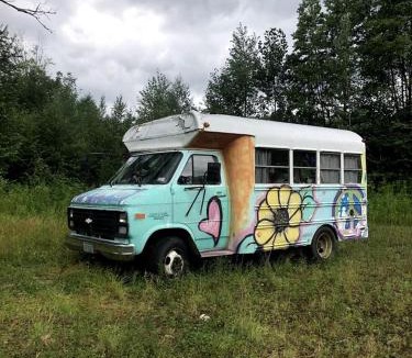 Chatham House | Vintage Short Bus Vacation Rental Nestled in the Forest near North Conway, New Hampshire