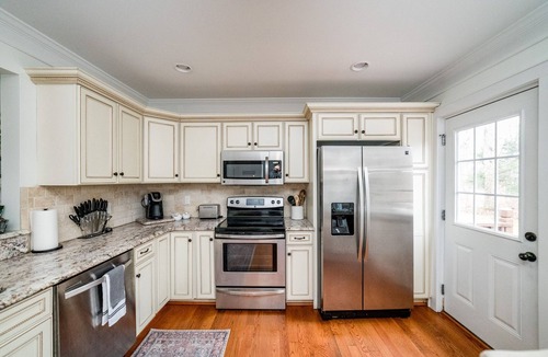 Lynchburg House | Welcome to Stone Cottage: Elegant, Work from Home, Back Deck w/Fire Pit